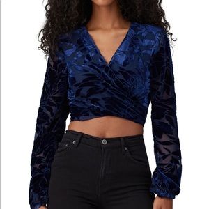 Hutch Velvet Claudia Crop Top